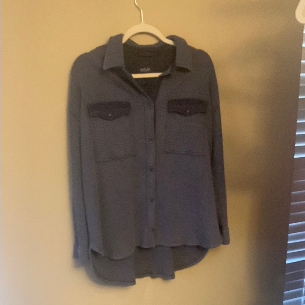 Blue Button-Up Shirt